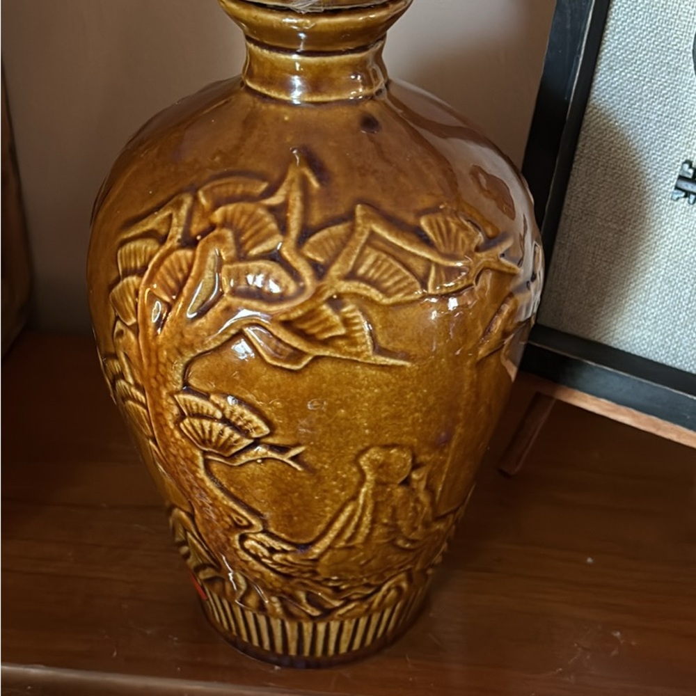 Chinese rice wine jar beautiful decor.
